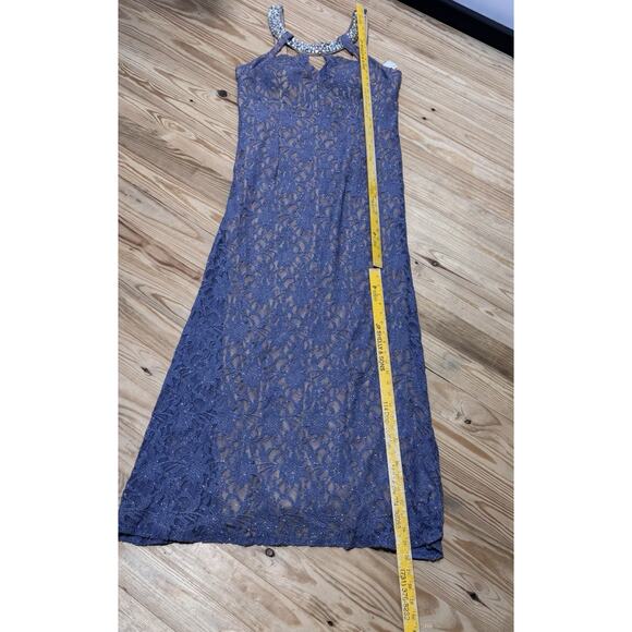 Deb Glitter Lace Lavender Formal Halter Gown Lined Women’s Size 18 NWT - Picture 6 of 10